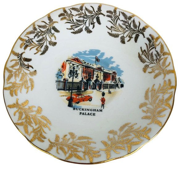 Society Buckingham Palace Tea Cup & Saucer Bone China Footed Gold England Teacup - Picture 9 of 10